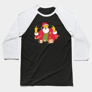 Santa Claus Metal Baseball T-Shirt